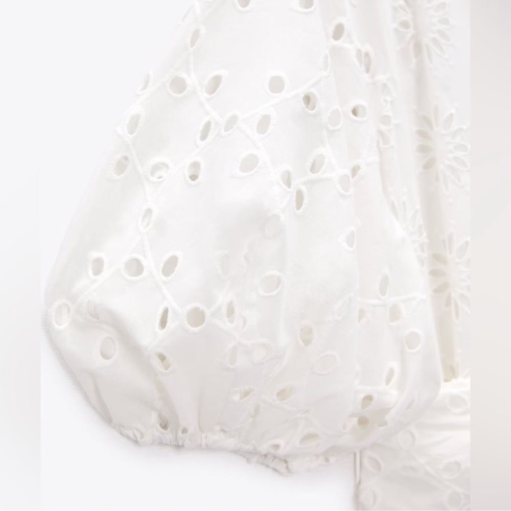 ZARA $169 BELTED EMBROIDERED MIDI DRESS NWT 2796/979 - Picture 10 of 10
